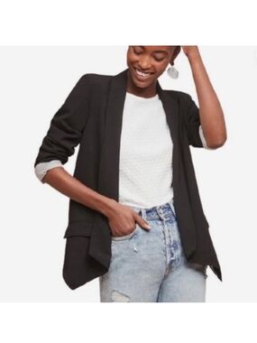 Cartonnier Black Open-Front loose fit comfy Blazer